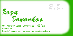 roza domonkos business card